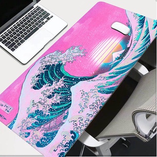 Great Wave Off Art Custom Skin Thickened Mouse Pad Oversized Gaming Keyboard Notebook Table Mat for Teen Girls Bedroom