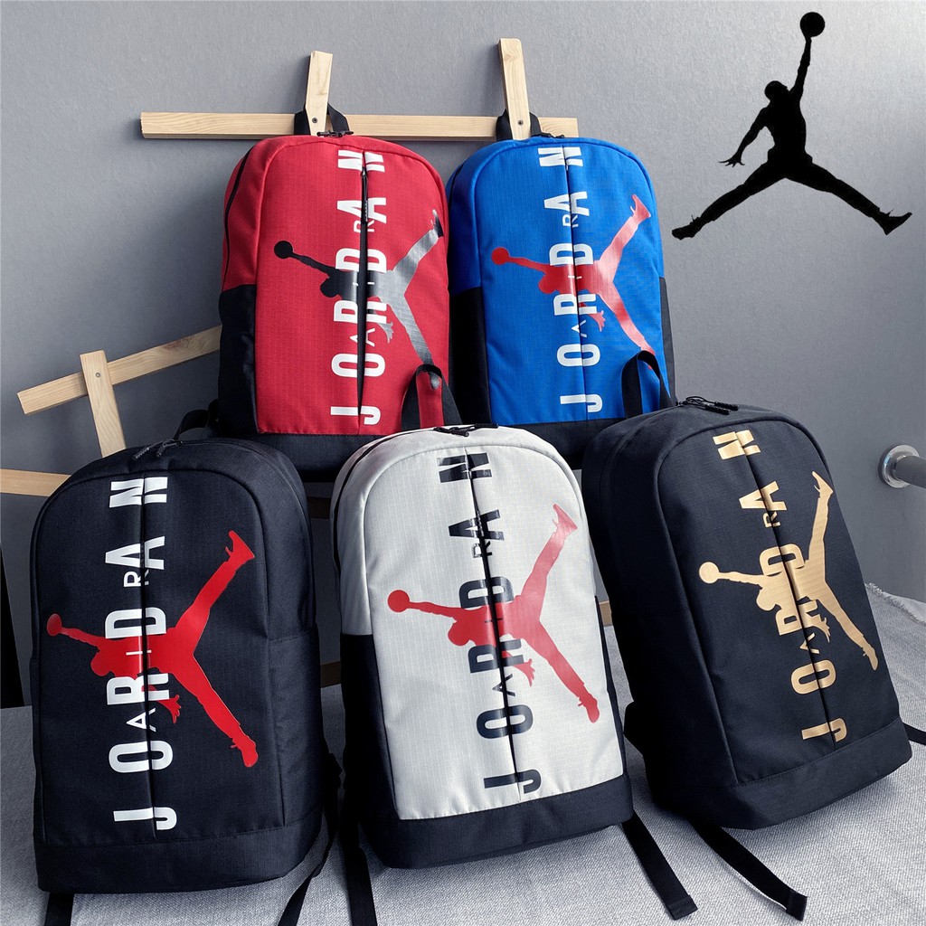 nike-air-jordan-กระเป๋าเป้สะพายหลังสีขาวสีแดง-backpack-กระเป๋าเป้คอมพิวเตอร์นักเรียน