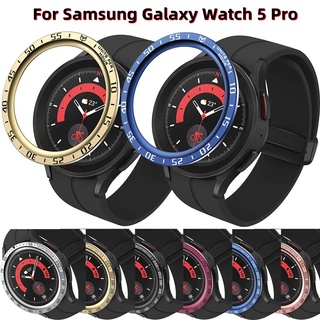 Metal Bezel Ring Styling Case for Samsung Galaxy Watch 5 Pro 45mm Smartwatch Cover Sport Adhesive Case Bumper Ring
