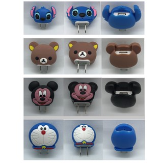 Adapter หัวชาร์จ หัวปลั๊ก USB ลายการ์ตูน Doreamon,STITCH, Micky Mouse,RIRAKUMA มีสินค้าเลยอย่างละ 1 ลาย