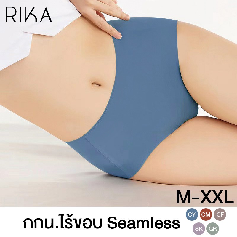 rika-กางเกงใน-aa2007ไร้ขอบเอวสูง-seamless-แบบ-halfครึ่งตัว-เอวสูง-bonding-นวัตกรรมตัดริม-ไร้ขอบ-ก้นเนียนไร้รอยขอบกกน-5สี