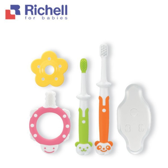 richell-ชุดแปรงสีฟันสำหรับเด็ก-training-toothbrush-set-no-200703