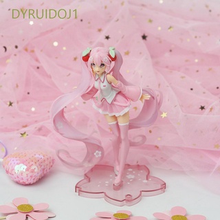 Dyruidoj1 โมเดลฟิกเกอร์ Miku Pvc รูปการ์ตูนซากุระสีชมพูขนาด 14 ซม