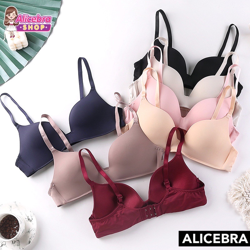 ภาพสินค้า𝗔𝗟𝗜𝗖𝗘𝗕𝗥𝗔 บราไร้โครงเพื่อสุขภาพ บราไม่มีโครง บราไร้ขอบ SOFT BRA งานสวยเนียนเฉียบ จากร้าน alicebra_shop บน Shopee ภาพที่ 1