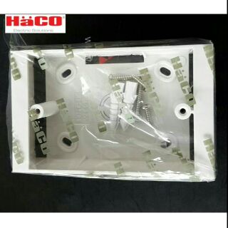 Haco กล่องลอย บล็อคลอย รุ่น TJ-W111A  ใช้คู่กับ เต้ารับคู่มีสวิตซ์คุม (TJ-W616UV2S)