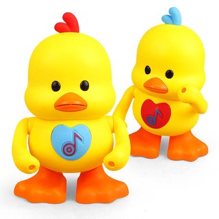 music dancing duck ตุ๊กตาเป็ดออกกำลังกาย มีไฟมีเสียงเพลง