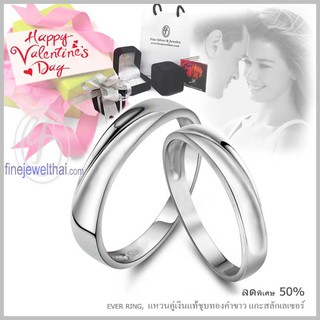 Finejewelthai-แหวนเงิน-แหวนคู่-เงินแท้ 925-แหวนหมั้น-แหวนแต่งงาน-Couple-silver-wedding-Ring-Valentine Gift19