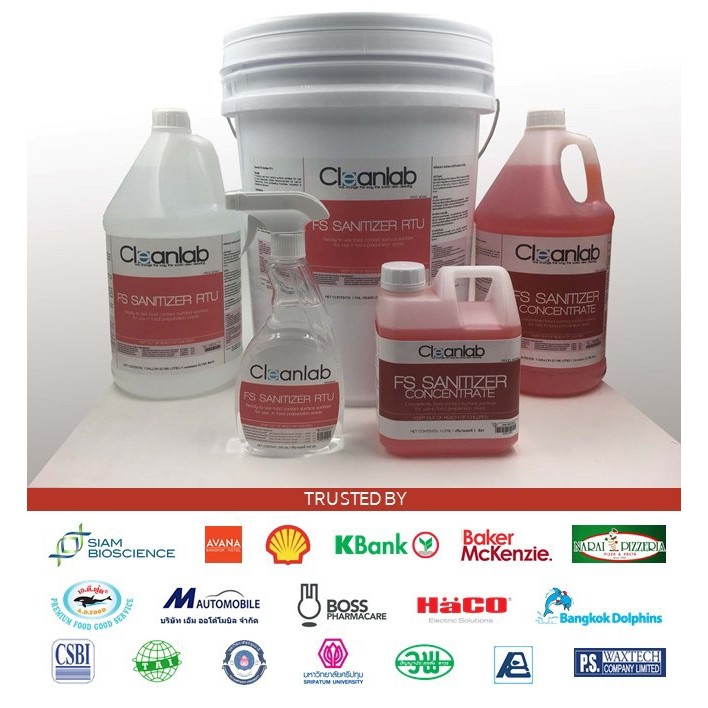 Cleanlab FS Sanitizer Concentrate ฟู๊ดเซฟตี้ สูตรเข้มข้นมาก 1ลิตร+ขวด ...