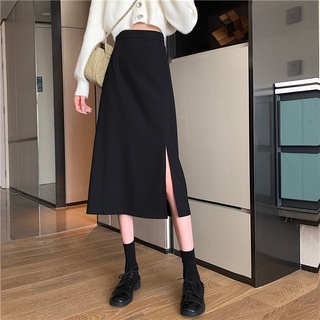 ภาพขนาดย่อของภาพหน้าปกสินค้าSuxi New Korean High Waist Long Skirt Women's A-line Midi Skirt จากร้าน zuoan.th บน Shopee ภาพที่ 3
