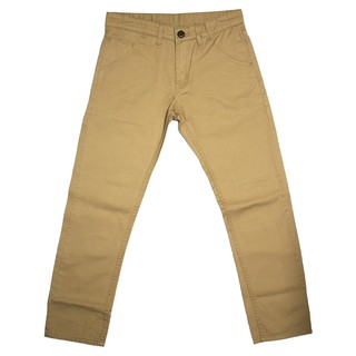 ราคากางเกง ขายาว ทรงกระบอก ผ้าสี ชิโน สีกากี MEDIA JEANS (C801/44)