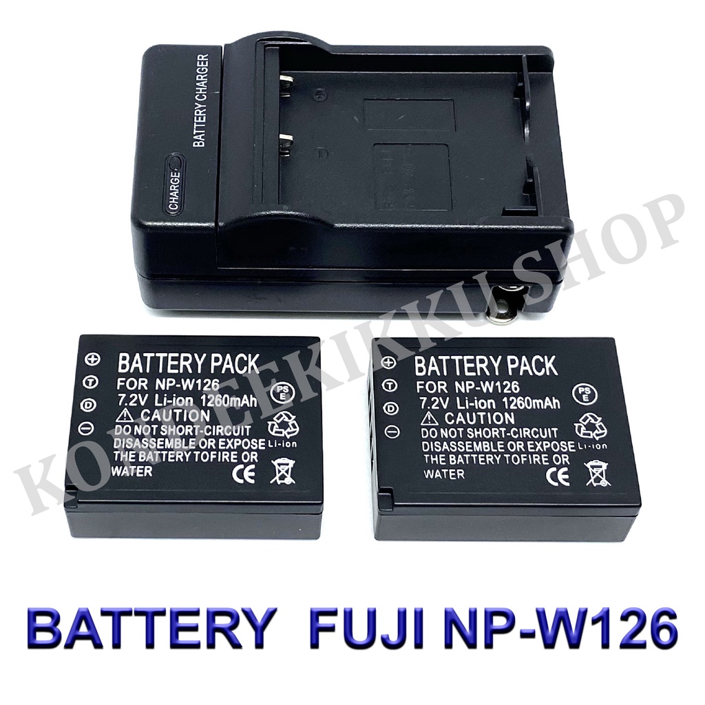 DuraPro 2 stuks NP-W126 accu LCD Dual USB oplader voor Fujifilm NP-W126 NP -W126S accu; Fuji FinePix HS30EXR HS33EXR HS50EXR X-A1 X-E1 X-E2 X-M1 X-Pro1 X-T1 X-T2 camera's