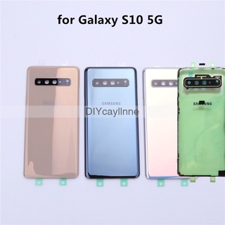 ภาพขนาดย่อของสินค้าฝาครอบแบตเตอรี่ พร้อมเลนส์กล้องด้านหลัง สําหรับ Samsung S10 5G