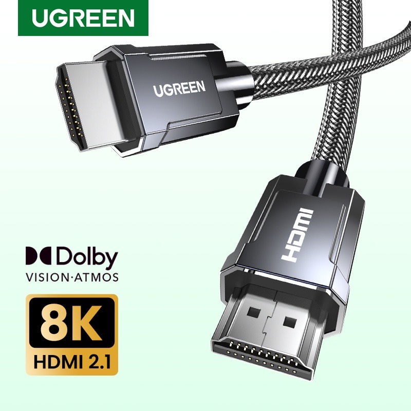 ภาพหน้าปกสินค้าสาย HDMI 2.1 Cable เคเบิล UGREEN Zinc Alloy / Nylon 8k/ 60hz 4k/120hz 48gbps HDCP 2.2