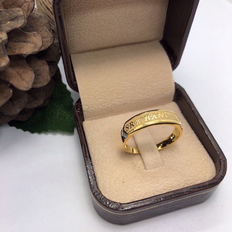 แหวนทองแท้เพชรแท้สลักชื่อและนามสกุล