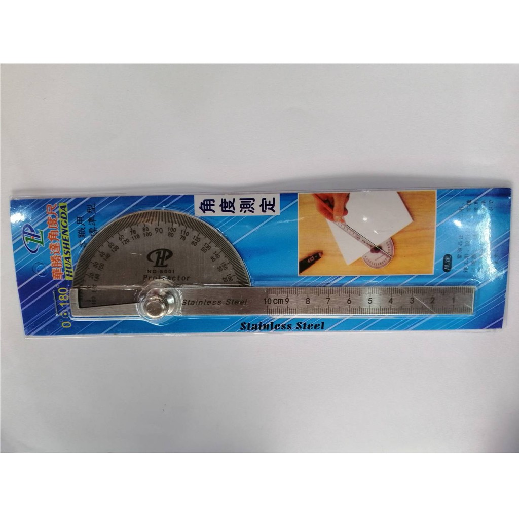 Protractor ฉากครึ่งวงกลม Stainless Steel NO.5001 ขนาด10 CM. | Shopee ...