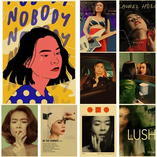 โปสเตอร์กระดาษคราฟท์ พิมพ์ลายนักร้อง Mitski Be The Cowboy สไตล์วินเทจ สําหรับตกแต่งผนังบ้าน บาร์ คาเฟ่