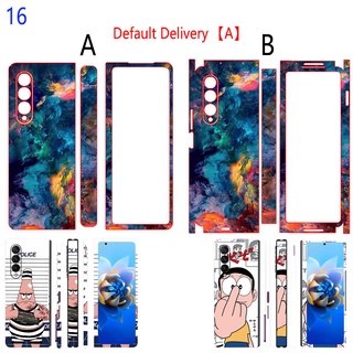 16-[สติกเกอร์น่ารัก ปรับแต่งได้] สติกเกอร์ฟิล์มป้องกันรอย สําหรับ Samsung Galaxy Z Fold 4 Fold 3 Fold 2 Fold 1
