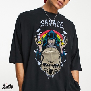 เสื้อยืดโอเวอร์ไซส์ Brutal Wizard สีดำเสื้อยืดฤดูร้อนสตรีทแฟชั่นสำหรับผู้ชายและผู้หญิง