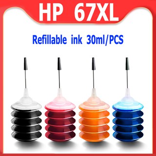 HP 67 หมึก HP 67XL สีดำ HP67XL หมึก HP67XL หมึกเติมสำหรับ hp 6052、6055、6058、6075、6020、6420、6452、6455、6458、4140、4152、4155