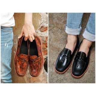 สินค้า รองเท้าหนัง HOLM รุ่น Premium Londoner Tassel Loafers