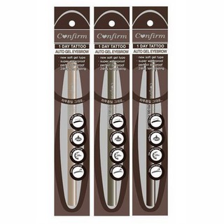 Confirm 1 day tattoo auto gel eyebrow ดินสอเขียนคิ้วเนื้อเจล เนื้อแน่น ติดทน