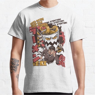 T-shirt  เสื้อยืด พิมพ์ลาย Attack Ramen สําหรับผู้หญิงS-5XL