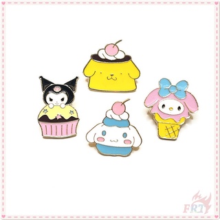 SANRIO เข็มกลัดลายการ์ตูน Melody / Kuromi / Cinnamoroll / Pom Pom Purin 1 ชิ้นสําหรับตกแต่งคัพเค้กไอศกรีม