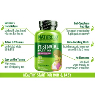 พร้อมส่งจากไทย วิตามินบำรุงคุณแม่หลังคลอด เพิ่มน้ำนม Postnatal Vitamin โคลีน ธาตุเหล็ก วิตามิน และสมุนไพรบำรุงน้ำนม