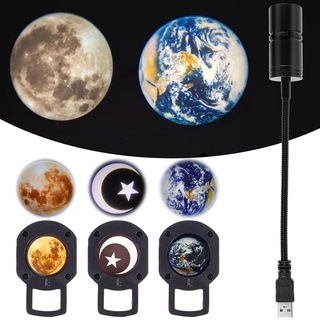 ภาพหน้าปกสินค้าโคมไฟโปรเจคเตอร์ รูปดวงจันทร์ พร้อมการ์ดโปรเจคเตอร์ 360 องศา 3 ชิ้น°โคมไฟโปรเจคเตอร์ USB รูปดวงจันทร์ สําหรับห้องนอน ที่เกี่ยวข้อง