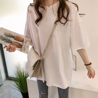 Triple A💕 oversized shirt Women T-shirt Short-sleeved T-shirt wild bottoming shirt 2021 new candy color half sleeve top