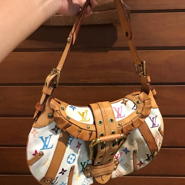 Louis Vuitton Limited Edition White Monogram Multicolore Leonor