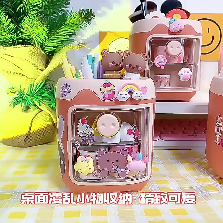 ใหม่-ins-ลมการ์ตูน-creative-piggy-ที่ใส่ปากกาน่ารักความจุขนาดใหญ่เดสก์ท็อป-piggy-storage-container-sweet-multi-function-ที่ใส่ปากกา