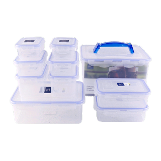 Super Lock กล่องถนอมอาหาร เซต 10 กล่อง รุ่น 5051-S20 ป้องกันแบคทีเรีย ป้องกันความชื้น เข้าไมโครเวฟได้ Food Container Box set กล่องข้าว กล่องใส่กล้อง กล่องเก็บของ