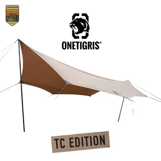 Bulwark Rain Fly Camping Tarp (TC) ฟรายชีทสีน้ำตาล 500x400 cm ผ้า TC *มีประกัน (CE-HTM01-TC)