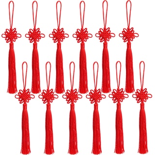 ภาพหน้าปกสินค้าChinese Knot The Fortune Tassel Handmade Red Chinese Knotting Cord for New Year\'s Gifts Chinese Spring Festival ที่เกี่ยวข้อง