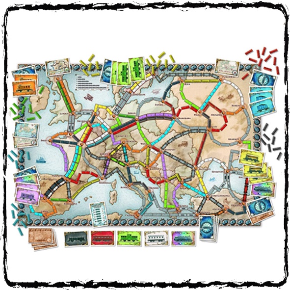 e00-05-ticket-to-ride-usa-europe-france-board-game-คู่มือภาษาอังกฤษ-บอร์ดเกมส์-จีน-เกมกระดาน-รถไฟ