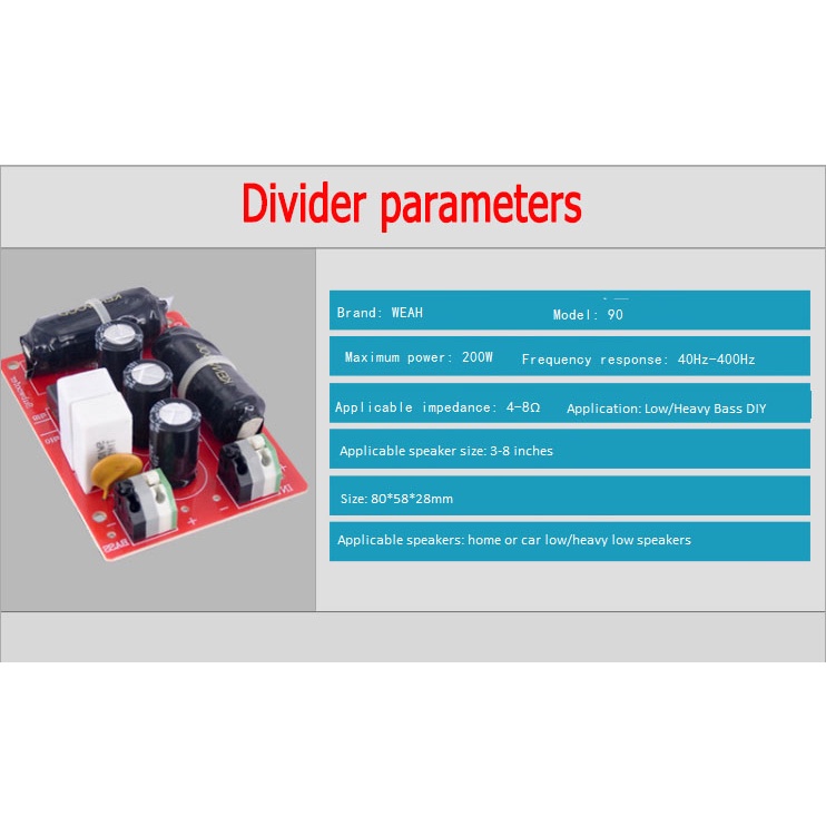 weah-90a-200-วัตต์เบสซับวูฟเฟอร์ครอสโอเวอร์แบ่งความถี่-ไร้บัดกรี-อุปกรณ์เสริม-diy