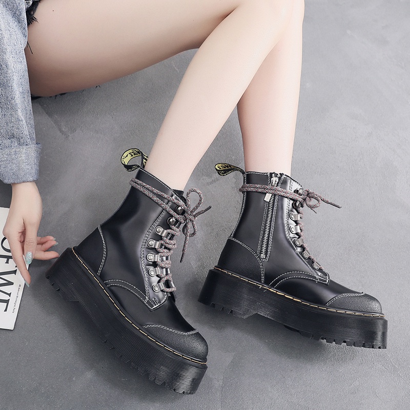 Dr. Martens Jadon Platform Boots 8 Hole Moreno Women s 1460 Side Zipper Martin Thick Sole Shoes