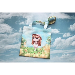 กระเป๋าผ้า TOTE BAG :: A girl in the garden