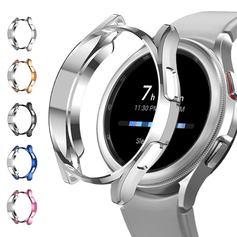 ภาพหน้าปกสินค้าเคสสําหรับ Samsung Galaxy Watch 4 Classic 46mm/42mm เคสหน้าปัดทรงกลมป้องกันรอยหน้าจอ 4 46 มม.