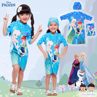 ชุดว่ายน้ำ เด็กผู้หญิง Disney Frozen Fever ชุดบอดี้สูท ของแท้ ลิขสิทธิ์แท้นะคะ