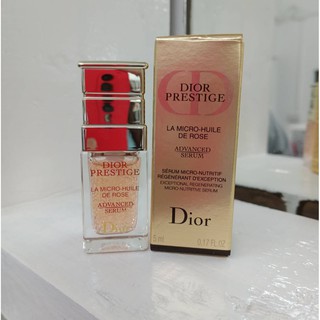 เซรั่ม Dior Prestige La Micro-Huile de Rose Advanced Serum ขนาด 5 มลมีกล่อง./10ml.แบบไม่มีกล่อง