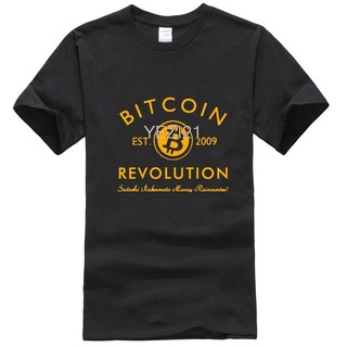 เสื้อยืดผ้าฝ้ายพิมพ์ลาย เสื้อยืดคอกลม แขนสั้น ผ้าฝ้าย พิมพ์ลาย Bitcoin สไตล์อังกฤษ สําหรับผู้ชาย