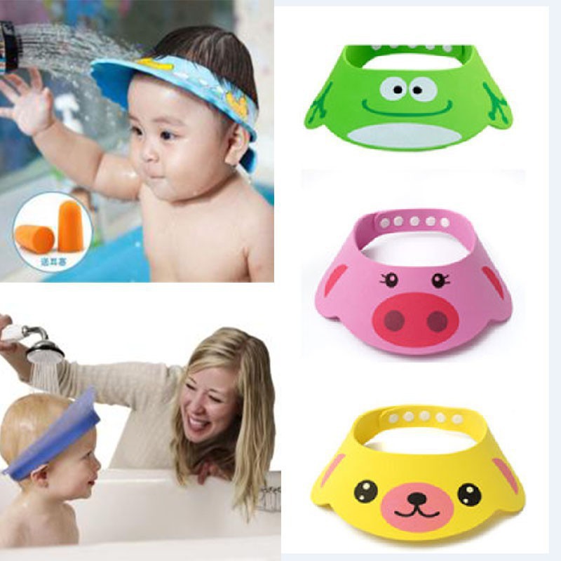 ภาพหน้าปกสินค้าBABYWORLD  หมวกอาบน้ำ ลายการ์ตูน สำหรับเด็ก จากร้าน babyworld.th บน Shopee