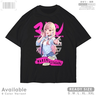 เสื้อยืดผ้าฝ้ายพิมพ์ลายขายดี เสื้อยืด พิมพ์ลายอนิเมะ Marin KITAGAWA Sono Bisque Doll Wa Koi Wo Suru - Manga Waifu สไตล์ญ