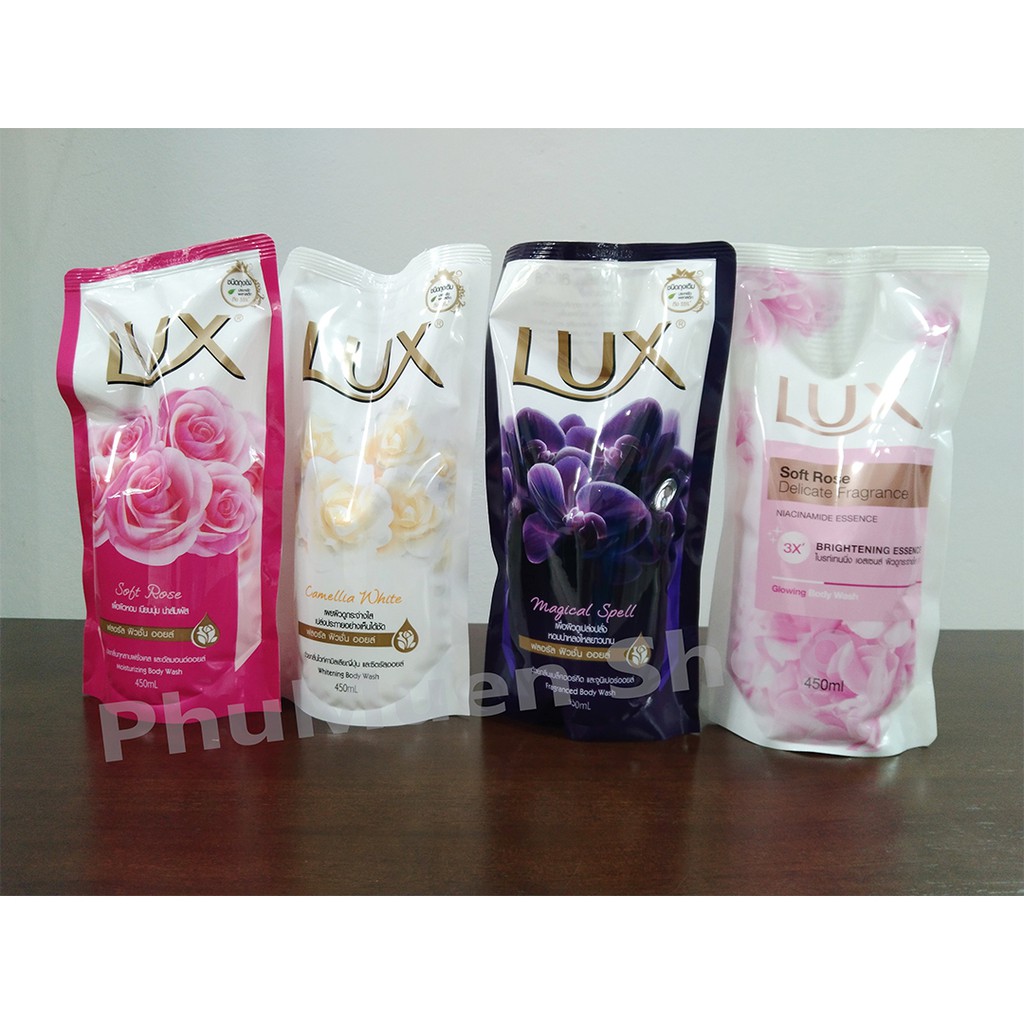 Lux Shower Cream Refill ลักส์ ครีมอาบน้ำ สบู่เหลว สบู่อาบน้ำ มี 4 กลิ่น ...