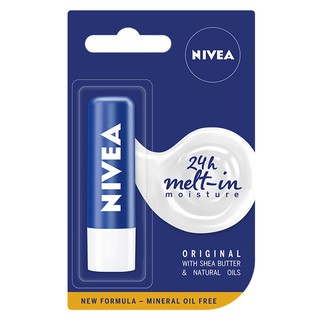 Nivea Lip Original Care นีเวีย ลิป ออริจินัล แคร์ ผลิตภัณฑ์บำรุงฝีปาก สูตรไม่มีสี 4.8 กรัม