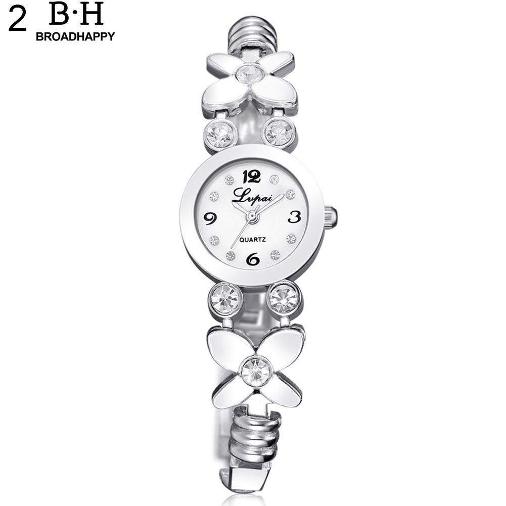 broadhappy-นาฬิกาข้อมือควอตซ์-อะนาล็อก-แต่งพลอยเทียม-สำหรับผู้หญิง