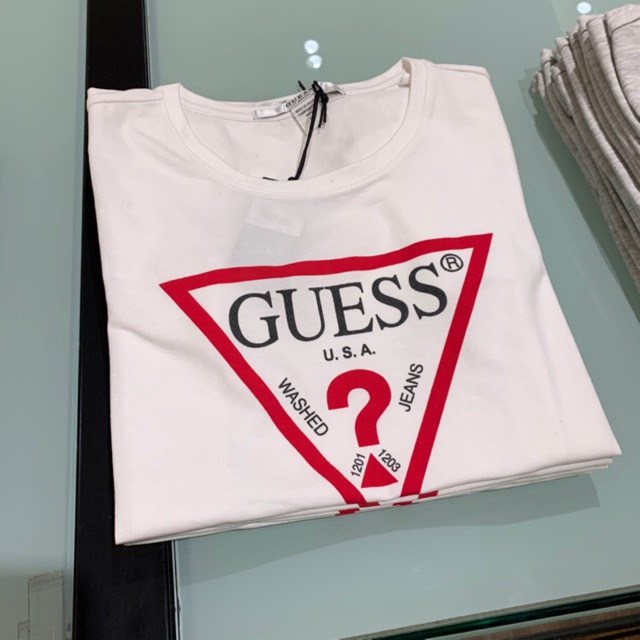 เหลือดำ-xl-guess-100-ของแท้-พร้อมป้ายจากช็อปโดยตรง-สินค้าพร้อมป้ายแบรนด์