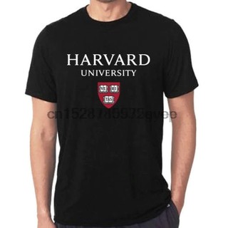 เสื้อยืดสีขาวLimited เสื้อยืดแขนสั้น พิมพ์ลายโลโก้ Harvard University สำหรับผู้ชายS-4XL